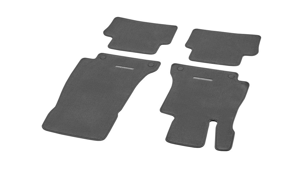 CLASSIC velour mats, set, 4-piece, E-Class/ CLS, magma gray, A21368035057Q17