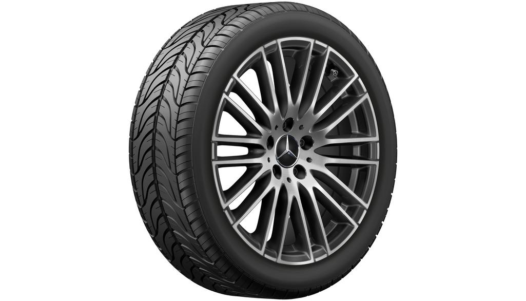 10-Doppelspeichen-Rad, 45,7 cm (18 Zoll), glanzgedreht, C-Klasse, 245/40 R18/, schwarz, A20640150007X23