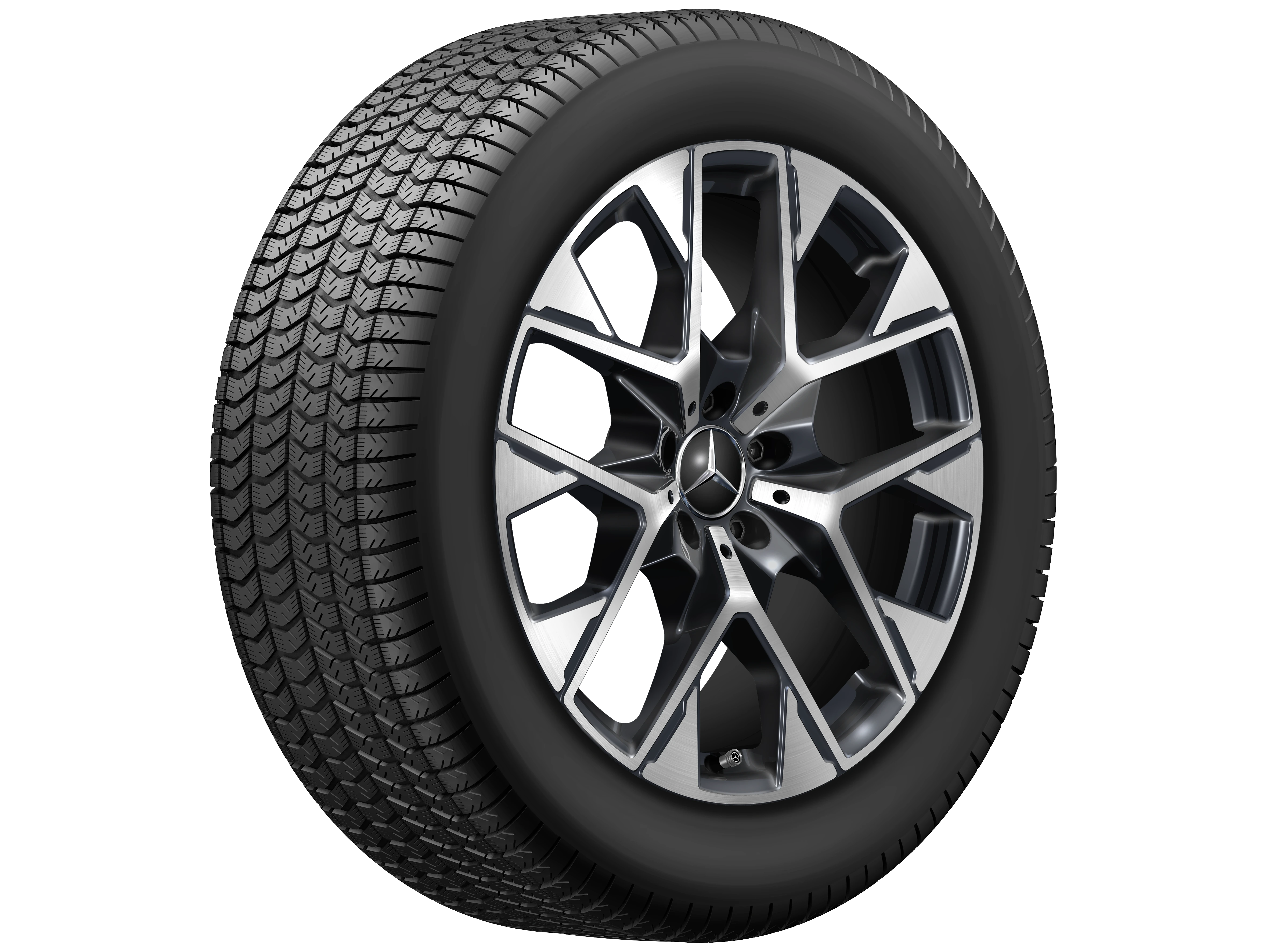 Y-spaaks velg, Aero, 48,3 cm (19 inch), 8 J x 19 ET 32,5, zwart, hoogglans, A25440160007X23