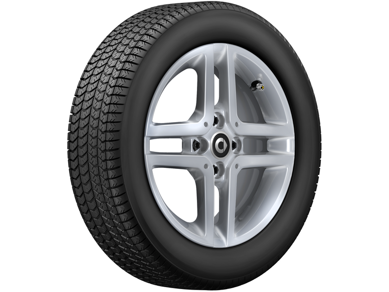 4-Speichen-Leichtmetallrad, 38,1 cm (15 Zoll), smart, 185/60 R15/, vanadiumsilber, A4534016101