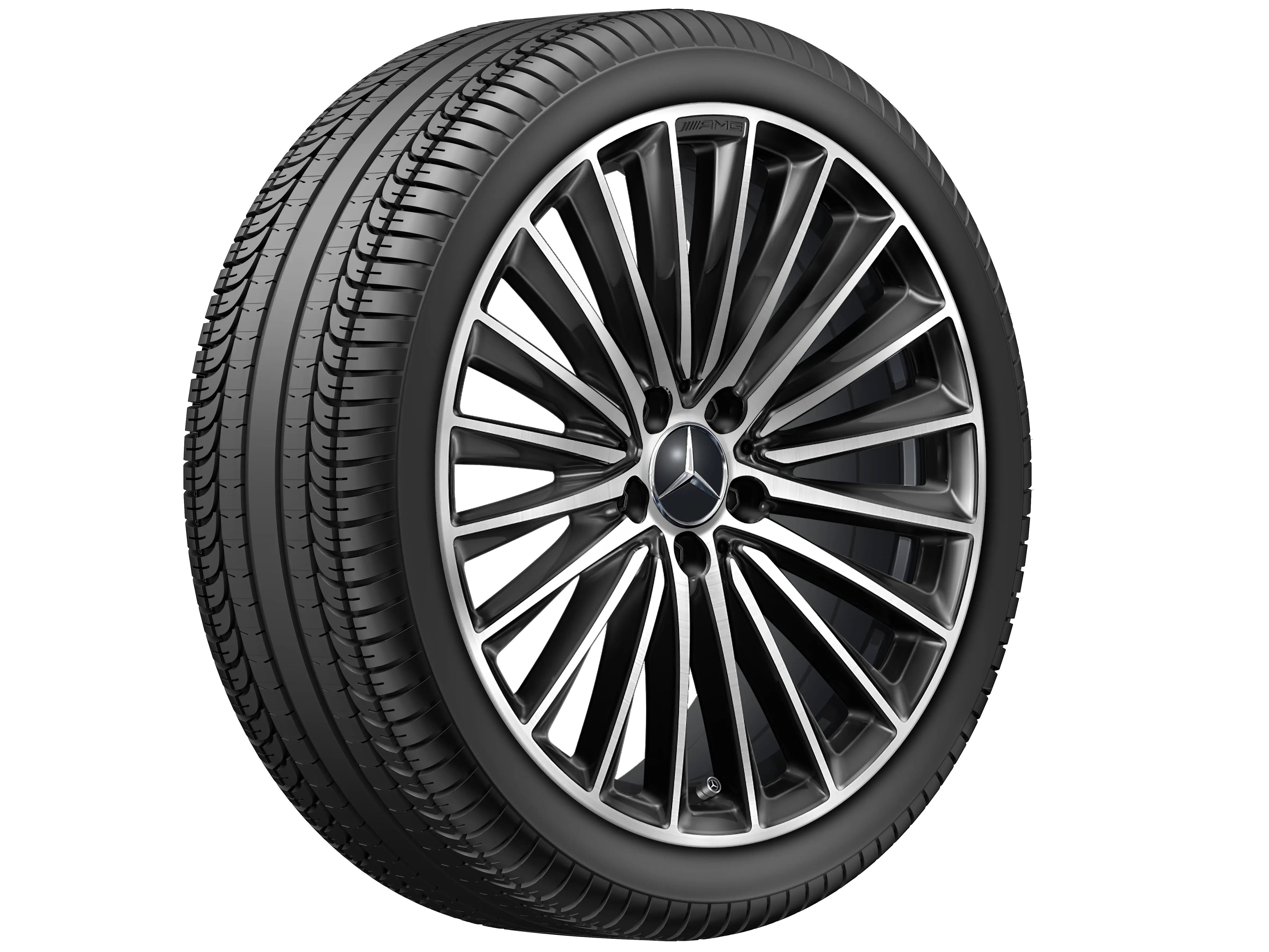 AMG-multispaaks velg, 48,3 cm (19 inch), gelakt, zwart, aluminium, A20640102017X23