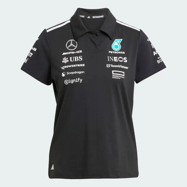 Poloshirt dames, Team, Mercedes-AMG F1, Adidas, zwart, XXL, B67998349