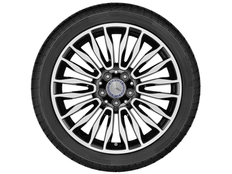 10-dubbelspaaks velg, 45,7 cm (18 inch), hoogglans, E-Klasse, 245/40 R18/, zwart, A212401007X23