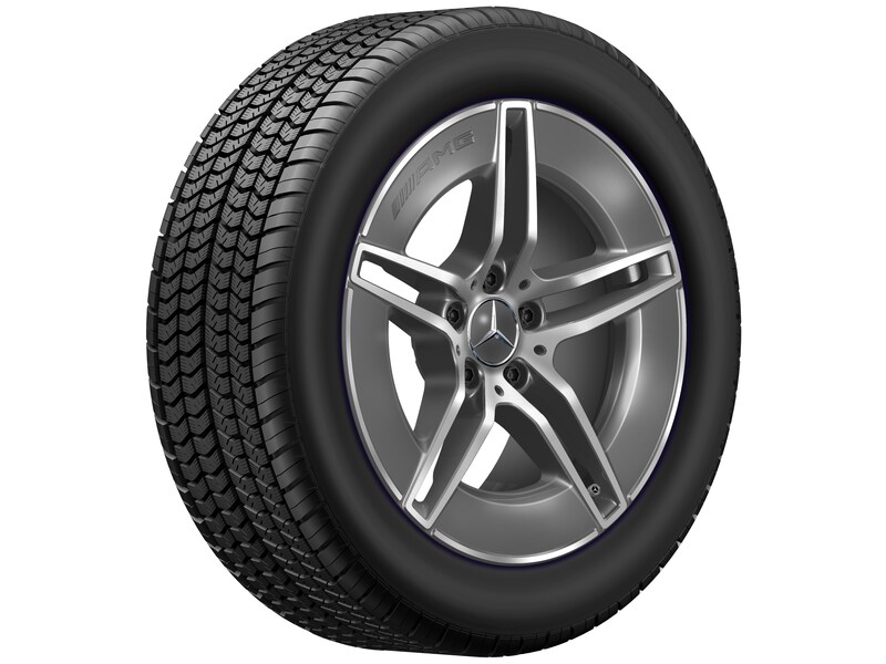 AMG 5-twin-spoke wheel, tantalum gray, Bridgestone, Blizzak LM005 MO, 225/55 R18 102H XL, winter, Q440141911710