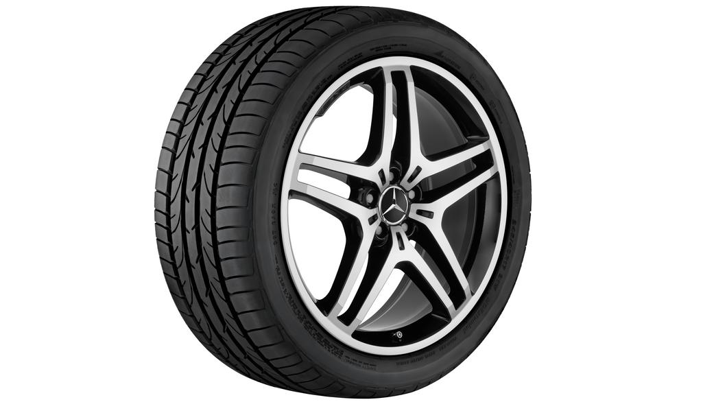 AMG 5-dubbelspaaks velg, 53,3 cm (21 inch), hoogglans, M-GLE-Klasse, 265/40 R21/, zwart, A16640137007X23