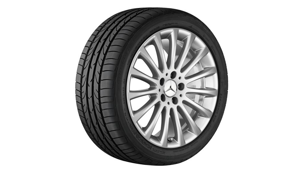 Cerchio a 15 razze, 45,7 cm (18 pollici), Classe S/CL, 255/45 R18/, argento titanio, B66474571 Cerchio a 15 razze, 45,7 cm (18 pollici), Classe S/CL, 255/45 R18/, argento titanio, B66474571