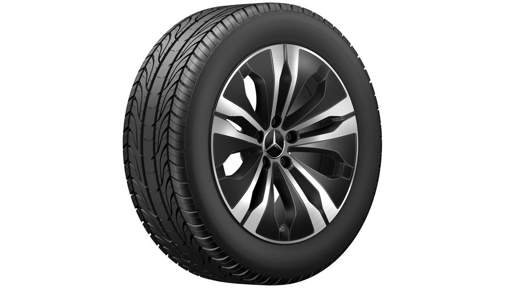 Cerchio a 5 fori, 45,7 cm (18 pollici), lucido, Classe S, 235/55 R18/, nero, A22340127007X23