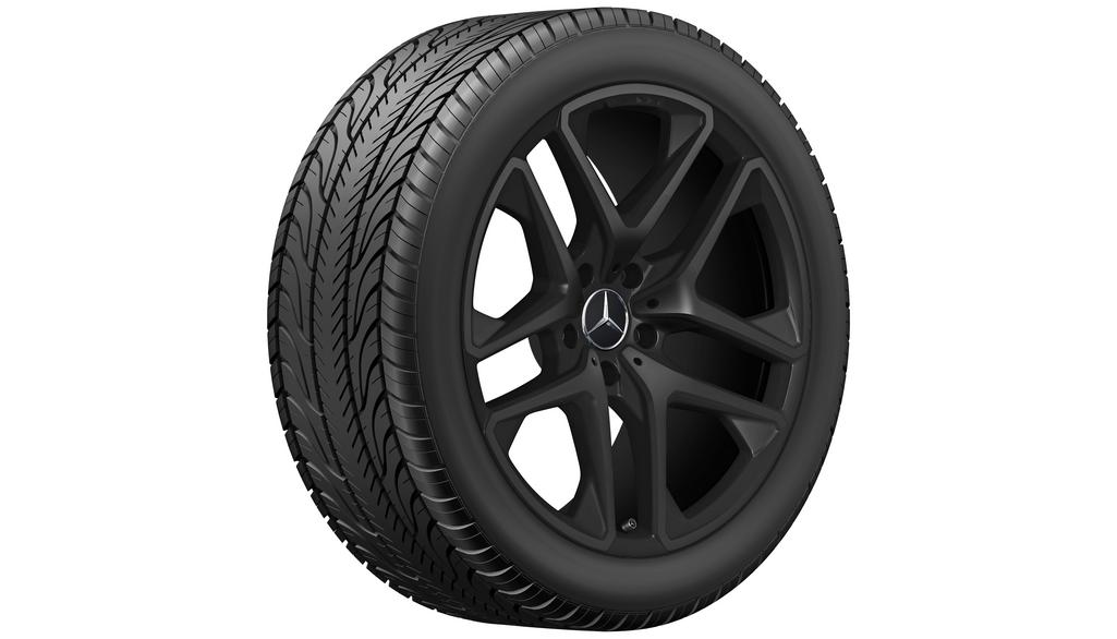 AMG 5-dubbelspaaks velg, 53,3 cm (21 inch), G-Klasse, 285/45 R21/, matzwart, A46340119007X35 AMG 5-dubbelspaaks velg, 53,3 cm (21 inch), G-Klasse, 285/45 R21/, matzwart, A46340119007X35