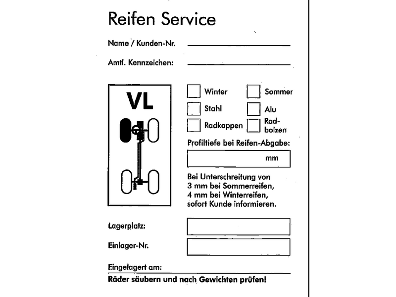 Reifeneinlagerungsetiketten, (u.a. S-Klasse/ smart/ CLA), B66470993