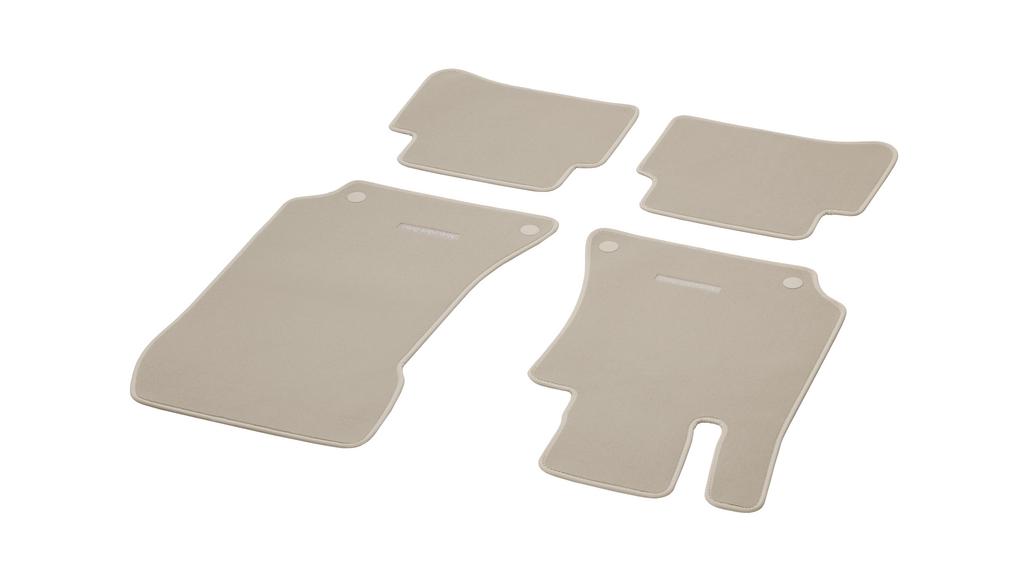 Tappetini in velluto CLASSIC, set da 4 pezzi, Classe E/CLS, beige seta, A21268088018T67