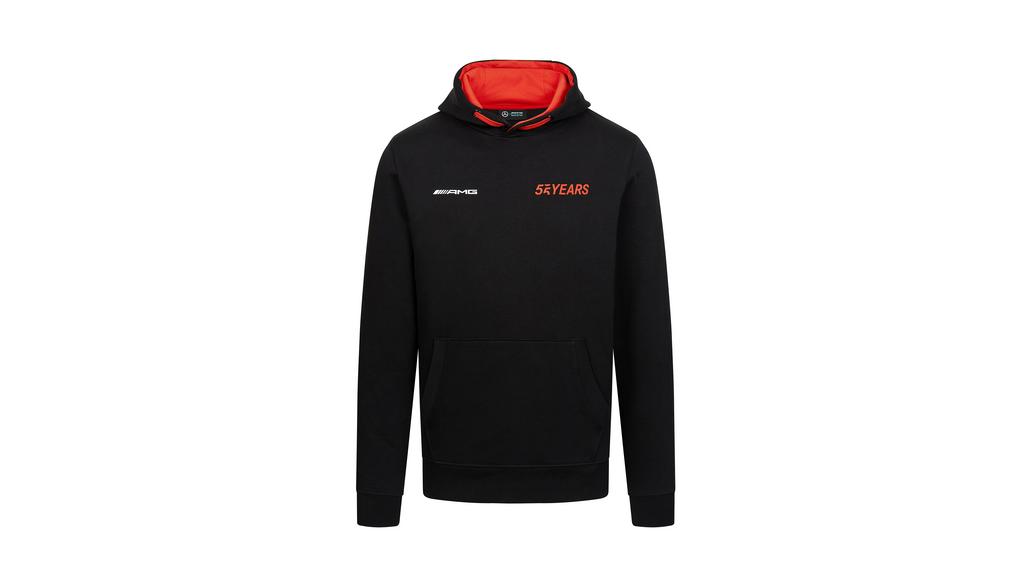 Felpa con cappuccio, Mercedes-AMG F1, 55 anni, nero, B679975840