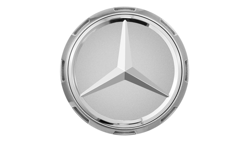 AMG wheel hub cover, in central locking design, (including S-Class/ GLC/ EQB), chromeshadow dark metallic, A00040009009790