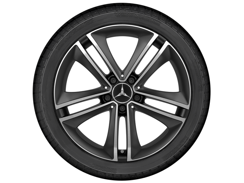 5-Doppelspeichen-Rad, 45,7 cm (18 Zoll), glanzgedreht, CLS, 275/40 R18/, schwarz matt, A25740102007X36