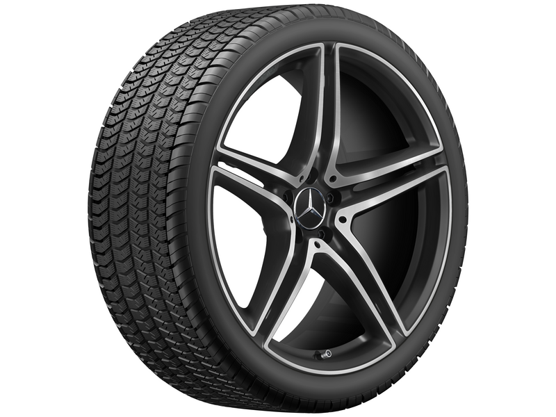 AMG Vielspeichen-Rad, 53,3 cm (21 Zoll), glanzgedreht, S-Klasse, 285/35 R21/, schwarz matt, A22340122007X36