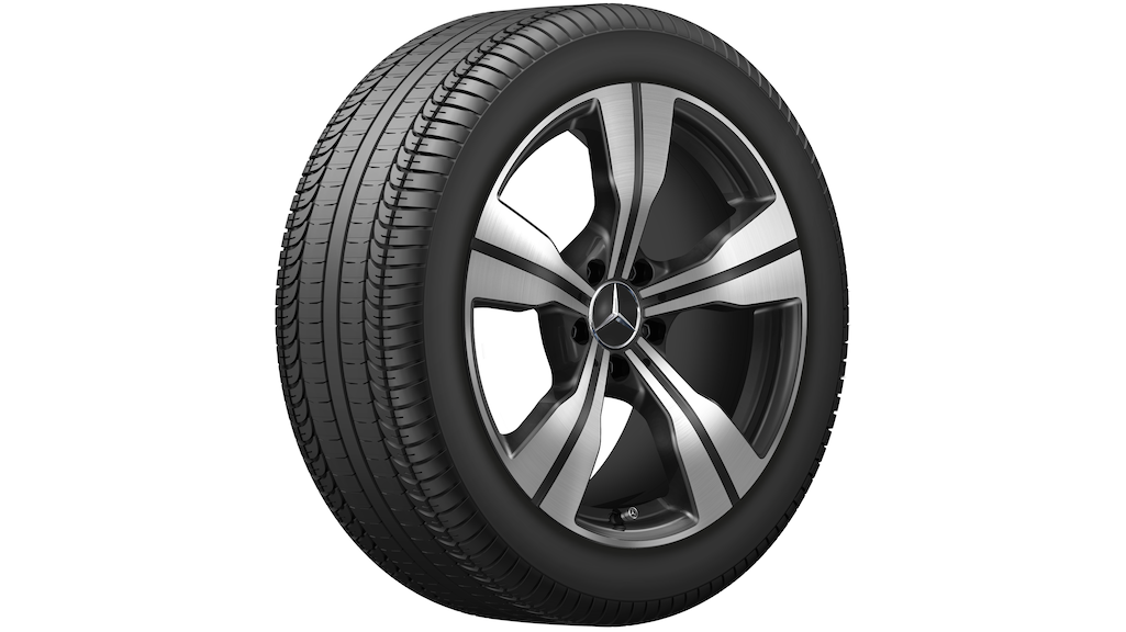 5-Speichen-Rad Schwarz Glanzgedreht