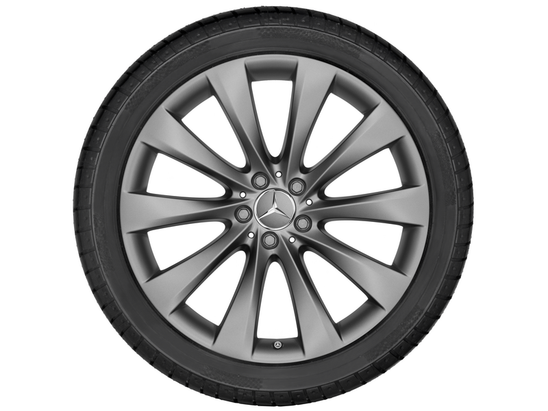 10-Speichen-Rad, 50,8 cm (20 Zoll), S-Klasse, 245/40 R20/, grau Himalaya matt, A21740100007X68