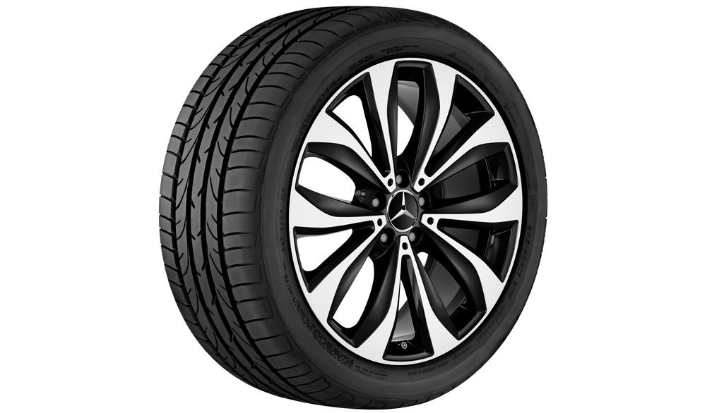 Cerchio a 5 doppie razze, 50,8 cm (20 pollici), lucido, GLC/Classe E, 255/45 R20/, nero, A25340123007X23 Cerchio a 5 doppie razze, 50,8 cm (20 pollici), lucido, GLC/Classe E, 255/45 R20/, nero, A25340123007X23