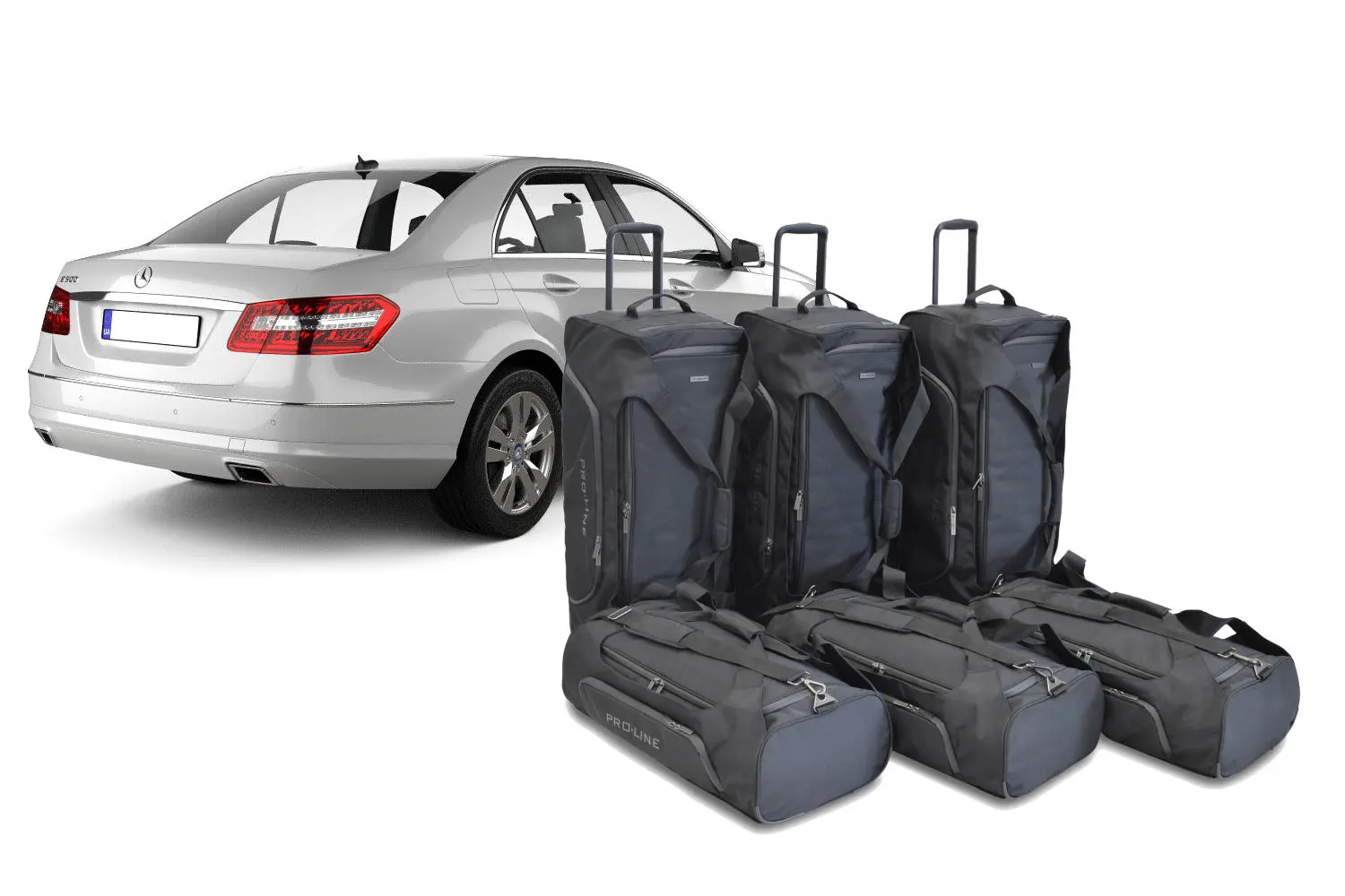 Travel bag set suitable for Mercedes-Benz E-Class (W212) 2009-2016 4-door Sedan Pro.Line - Black, CB-M23101SP