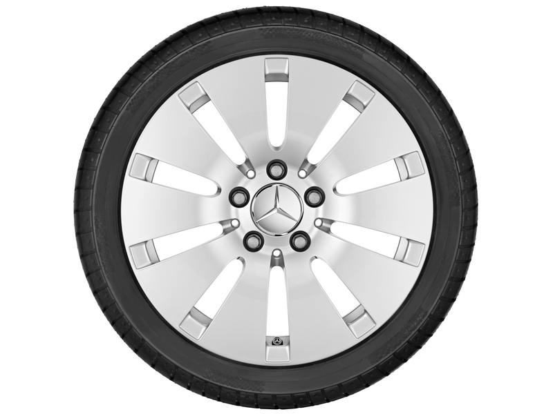 10-Loch-Rad, 40,6 cm (16 Zoll), C-Klasse, 195/65 R16/, vanadiumsilber, A20540100007X45