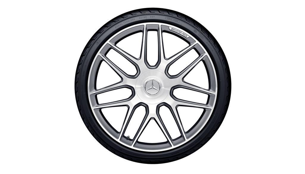 AMG Schmiederad im Kreuzspeichen-Design, 50,8 cm (20 Zoll), glanzgedreht, S-Klasse, 255/40 R20/, titangrau, A22240142007X21