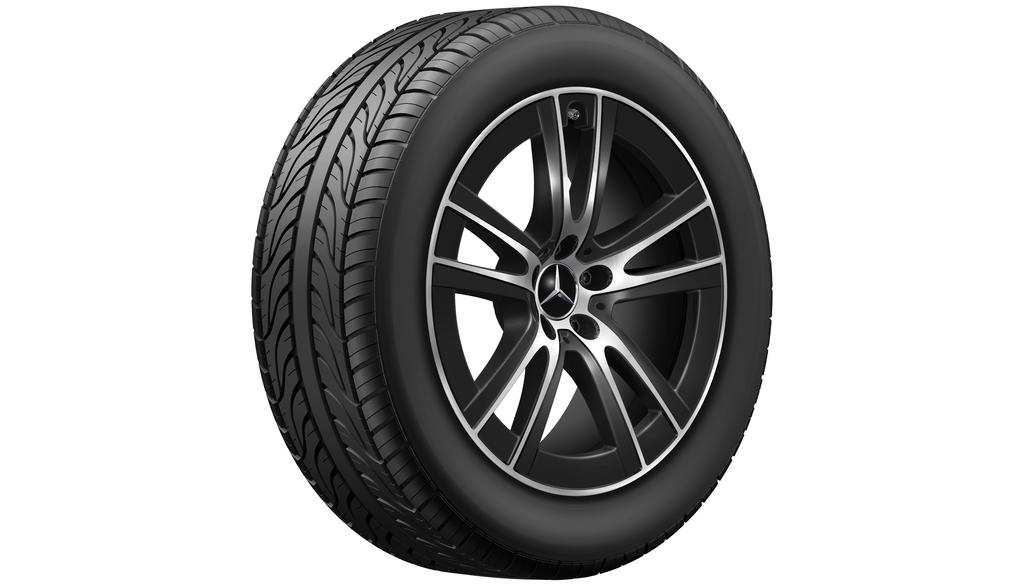 5-twin-spoke wheel, Aero, 48.3 cm (19-inch), high-sheen, GLC, 255/50 R19/, black, A25440159007X23
