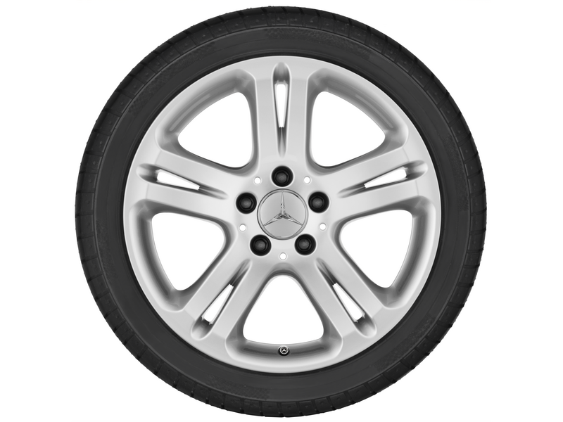 5-Doppelspeichen-Rad, 43,2 cm (17 Zoll), E-Klasse, 245/45 R17/, titansilber, B66474374