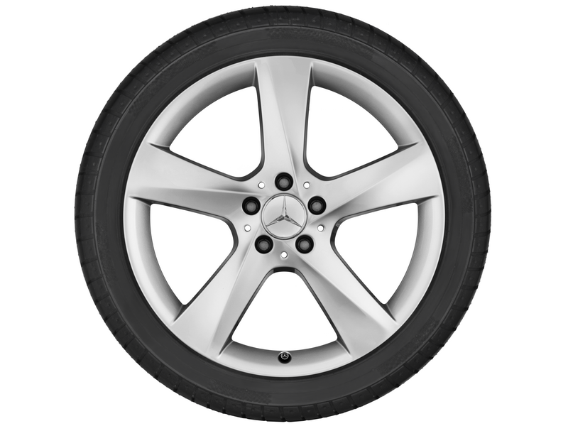 5-spoke wheel, 48.3 cm (19-inch), M-GLE-Class, 255/50 R19/, titanium silver, A16640102029765