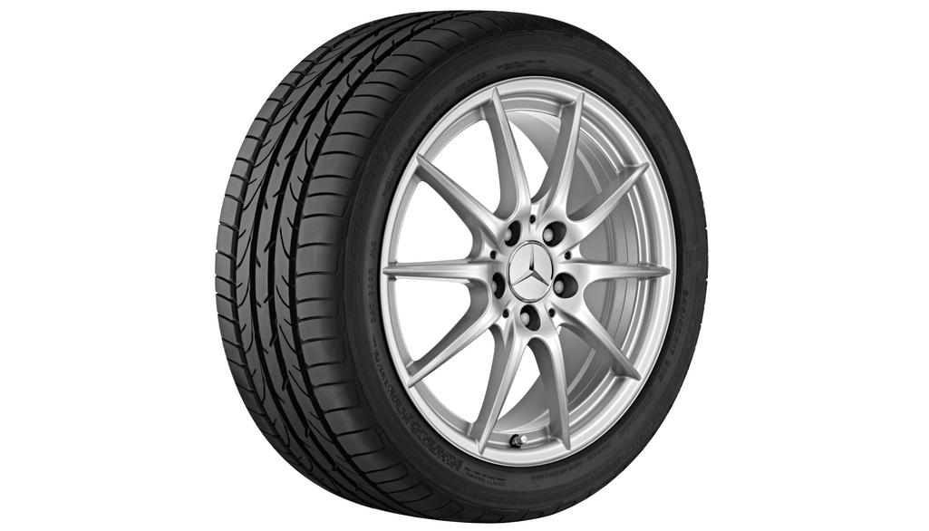 10-spaaks velg, 40,6 cm (16 inch), SLK-SLC, 205/55 R16/, titaanzilver, A17240100029765 10-spaaks velg, 40,6 cm (16 inch), SLK-SLC, 205/55 R16/, titaanzilver, A17240100029765