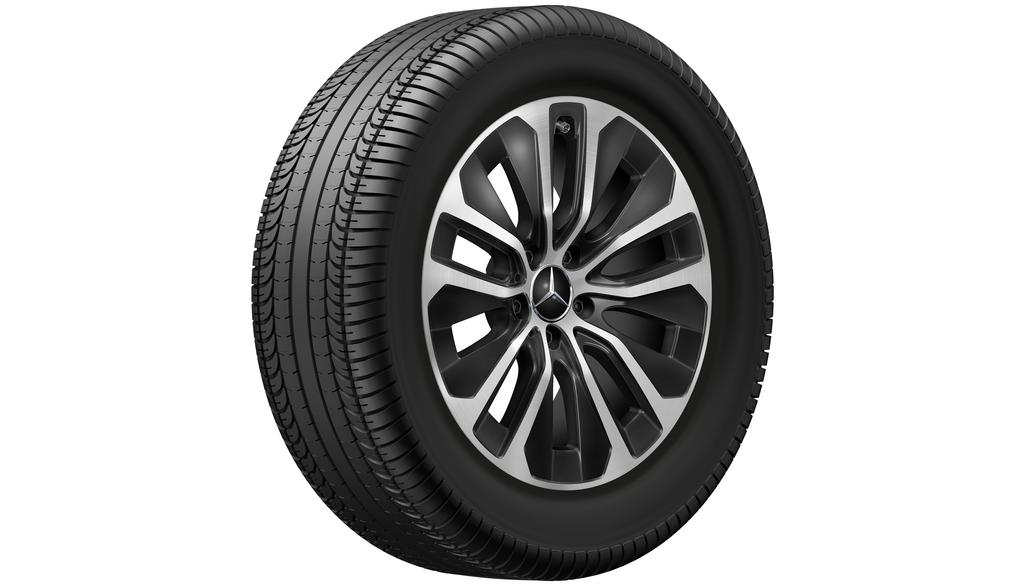 5-dubbelspaaks velg, Aero, 45,7 cm (18 inch), hoogglans, GLC, 235/60 R18/, zwart, A25440151007X23