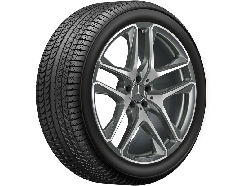 AMG 5-Doppelspeichen-Rad, 53,3 cm (21 Zoll), glanzgedreht, GLE, 315/40 R21/, titangrau, A16740143007X21