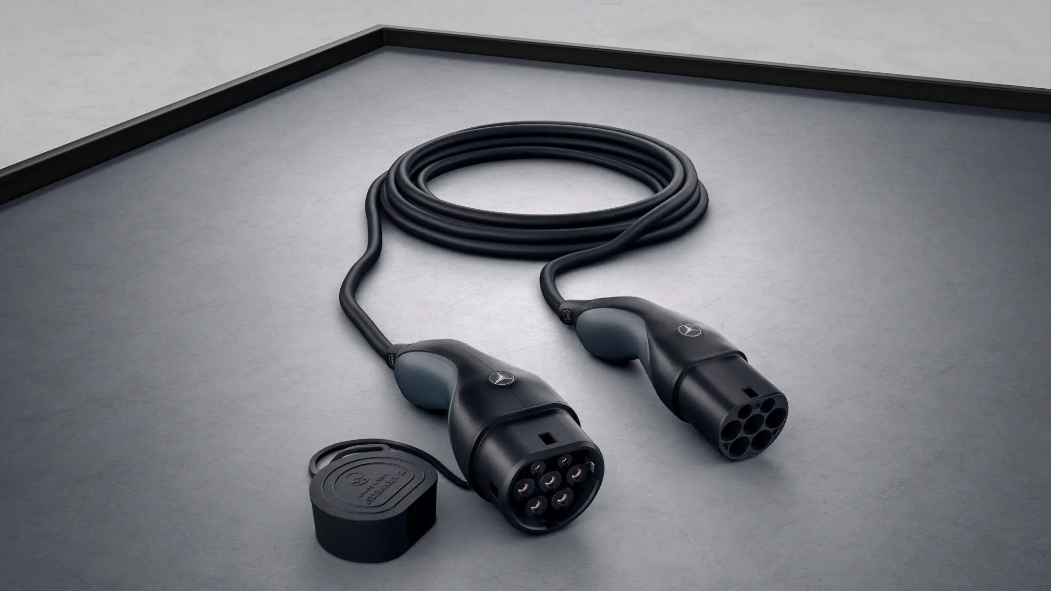 Ladekabel, bis 22 kW für Wallbox und öffentliche Ladestationen, 5 m, schwarz, A0005832505