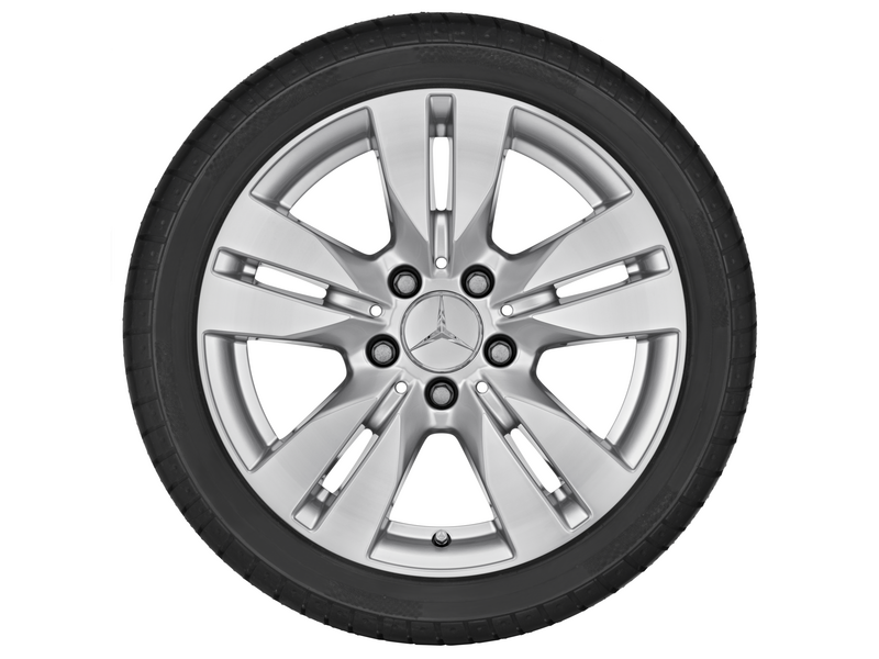 5-twin-spoke wheel, 43.2 cm (17 inch), C-Class, 245/40 R17/, titanium silver, A20440177029765