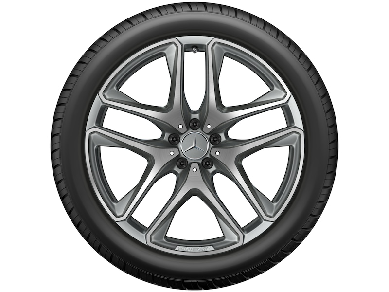 Mercedes-Benz Genuine AMG 5-twin-spoke complete winter wheel, titanium gray, high-sheen, Continental, WinterContact TS 870 P MO1, 315/40 R21 115 V XL, winter, Q440301110550