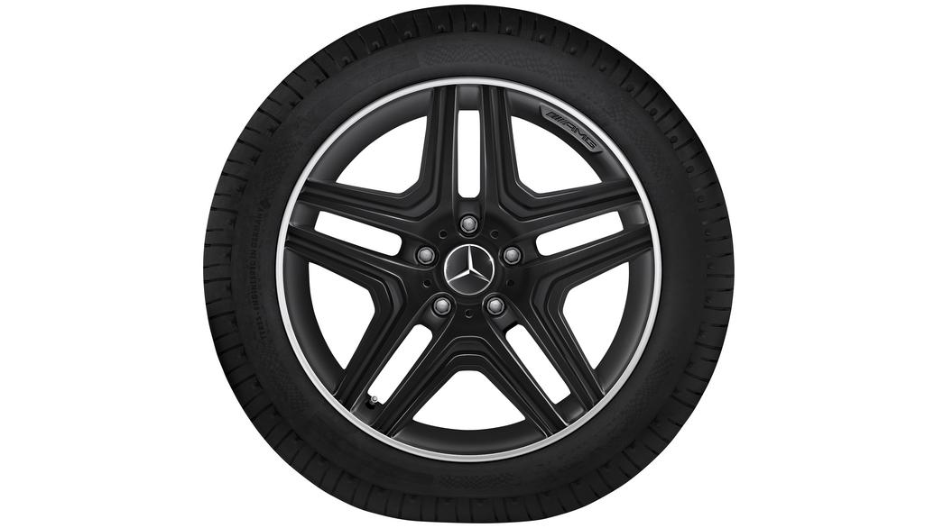 Cerchio AMG a 5 razze, 50,8 cm (20 pollici), bordatura alta, Classe G, 275/50 R20/, nero opaco, A46340130027X71 Cerchio AMG a 5 razze, 50,8 cm (20 pollici), bordatura alta, Classe G, 275/50 R20/, nero opaco, A46340130027X71