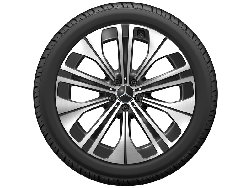 5-hole wheel black gloss turned, Goodyear, UltraGrip Performance + MO, 275/45 R21 110H XL, Winter, Q440301410230