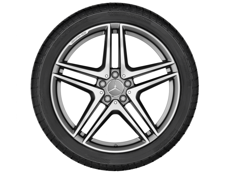 AMG Schmiederad im 5-Doppelspeichen-Design, 50,8 cm (20 Zoll), glanzgedreht, S-Klasse, 255/40 R20/, titangrau, A22240108007X21