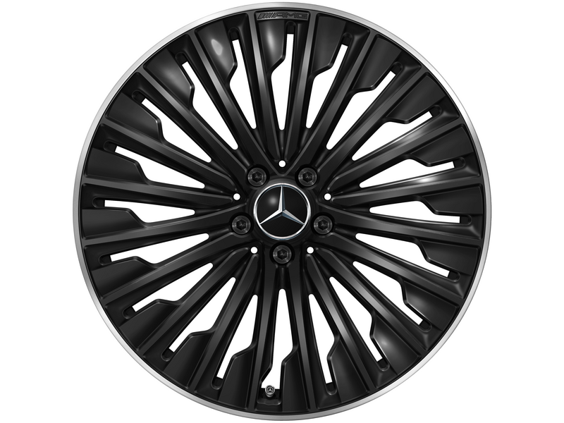 AMG Vielspeichen-Rad, 50,8 cm (20 Zoll), Felgenhorn glanzgedreht, E-Klasse, 245/40 R20/, schwarz, A21440105007X72