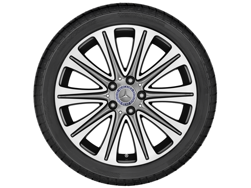10-Speichen-Rad, 45,7 cm (18 Zoll), glanzgedreht, CLA/ B-Klasse/ A-Klasse, 225/40 R18/, tremolit-metallic, A24640117007X44