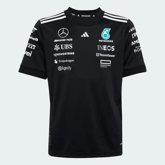 Maglietta bambino, pilota, Mercedes-AMG F1, Adidas, nero, B67998126 Maglietta bambino, pilota, Mercedes-AMG F1, Adidas, nero, B67998126