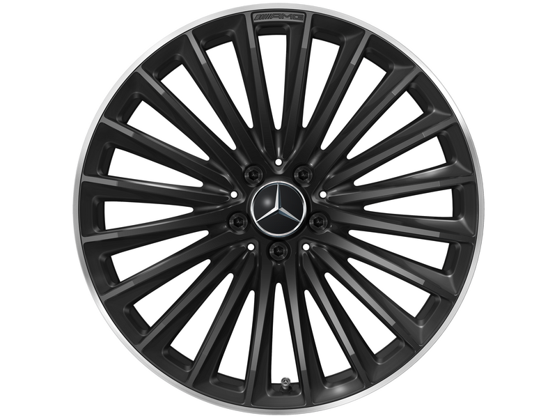 AMG Vielspeichen-Rad, 50,8 cm (20 Zoll), Felgenhorn glanzgedreht, GLC, 255/45 R20/, schwarz, A25440108007X72