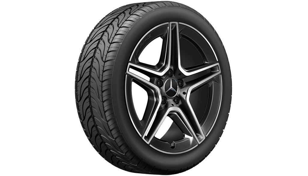 AMG 5-twin-spoke wheel, 45.7 cm (18-inch), high-sheen, CLA, 235/40 R18/, black, A11840102007X23