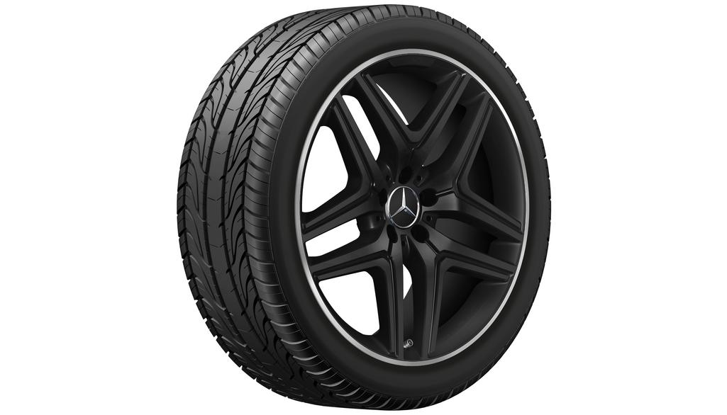 AMG 5-Doppelspeichen-Rad, 50,8 cm (20 Zoll), Felgenhorn glanzgedreht, GLB/ GLA, 255/40 R20/, schwarz matt, A24740120007X71