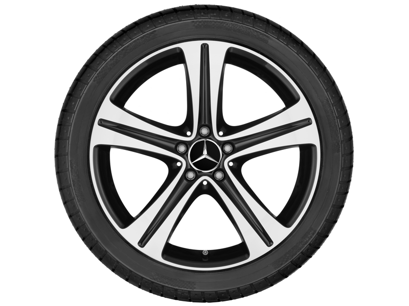5-Speichen-Rad, 48,3 cm (19 Zoll), glanzgedreht, SL, 285/30 R19/, schwarz, A23140115007X23