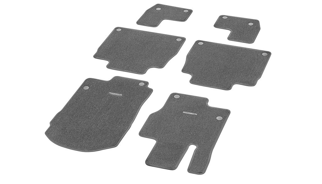 CLASSIC velour mats, set, 6-piece, GLS, magma gray, A16768003047P92
