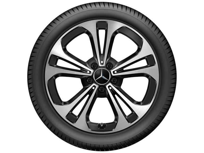 5-twin-spoke wheel, gloss black, Goodyear, UltraGrip Performance G1 MO, 225/45 R18 95H XL, winter, Q44014141057A