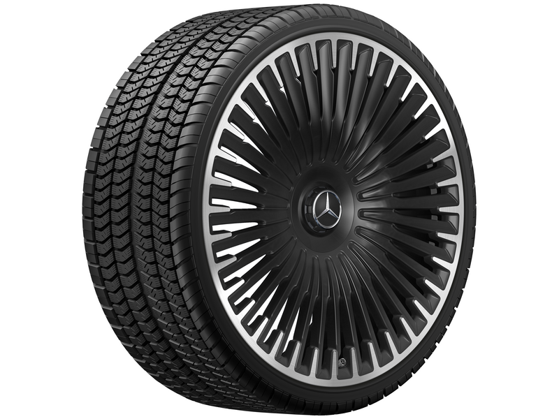 AMG Vielspeichen-Rad, 55,9 cm (22 Zoll), Felgenhorn glanzgedreht, EQS, 275/35 R22/, schwarz matt, A29740118007X71