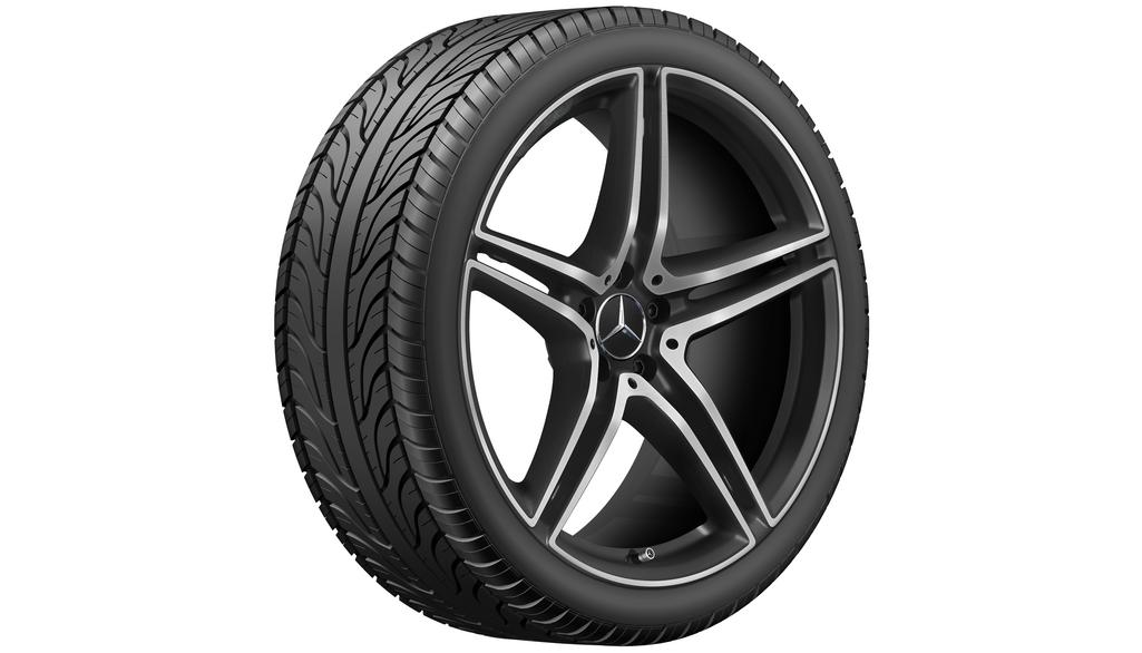 AMG Vielspeichen-Rad, 53,3 cm (21 Zoll), glanzgedreht, S-Klasse, 285/35 R21/, schwarz matt, A22340122007X36