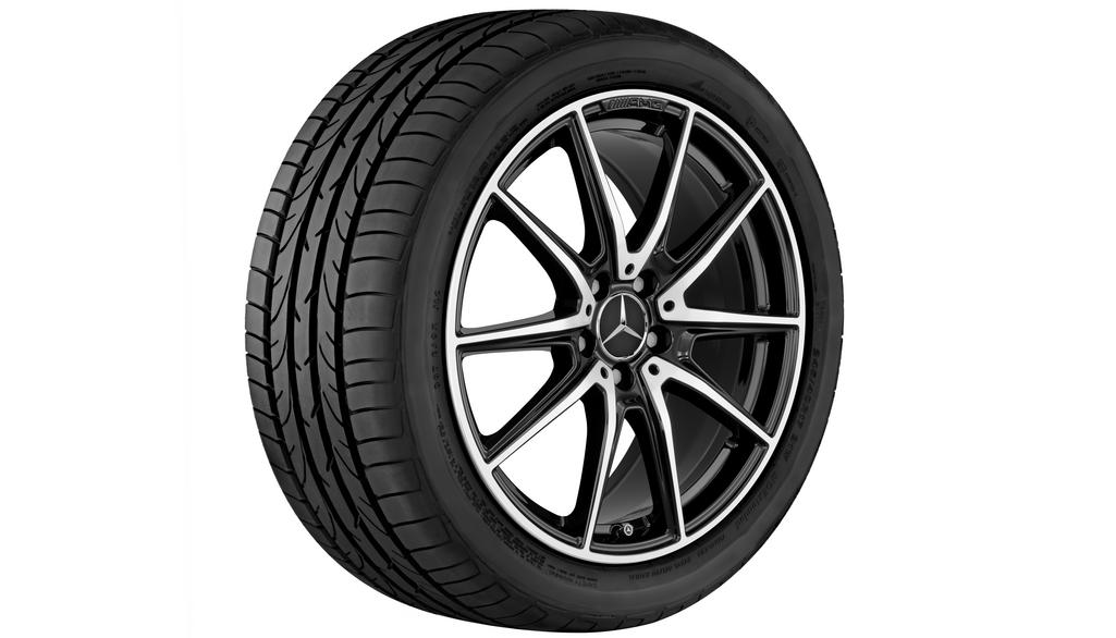 Cerchio AMG a 10 razze, 50,8 cm (20 pollici), lucido, Classe S, 275/35 R20/, nero, A22240141007X23 Cerchio AMG a 10 razze, 50,8 cm (20 pollici), lucido, Classe S, 275/35 R20/, nero, A22240141007X23