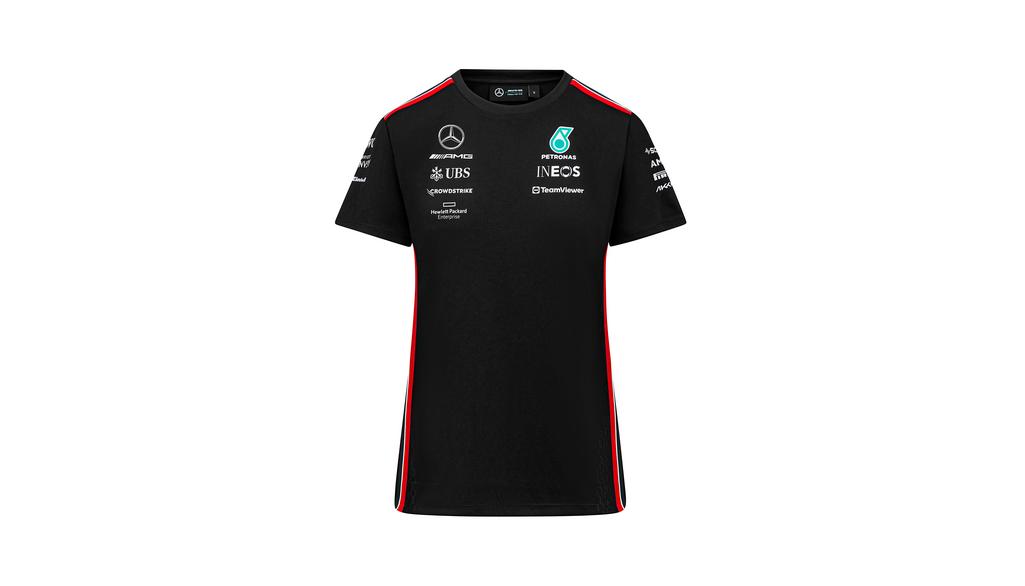 Dames-T-shirt, Team, Mercedes-AMG F1, zwart, B6799009