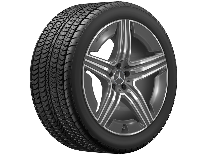 AMG 5-Doppelspeichen-Rad, 53,3 cm (21 Zoll), glanzgedreht, GLE, 275/45 R21/, tantalgrau, A16740143017Y51